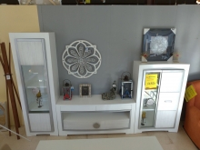 Mueble saln  comedor  lacado blanco alto brillo