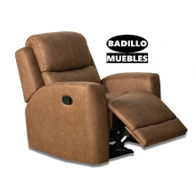 SILLON RELAX CON  PALANCA TAPIZADO CHOCOLATE