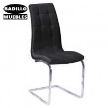 SILLA POLIPIEL NEGRA