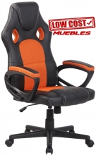 SILLA GAMING SPORT RACING ALONSO RX NEGRO NARANJA