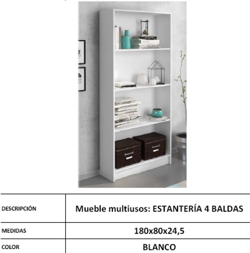 Mueble auxiliar estantería