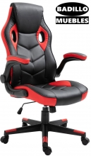 SILLA OFICINA BRAZOS ABATIBLES GAMER NEGRA/ROJA