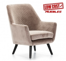 SILLON BUTACA TERCIOPELO PLATA